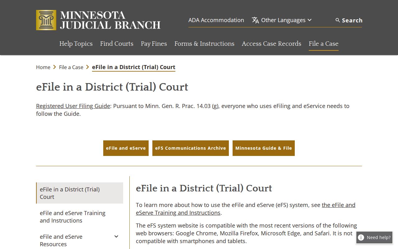 Todd County case lookup Minnesota eFile and eServe record source