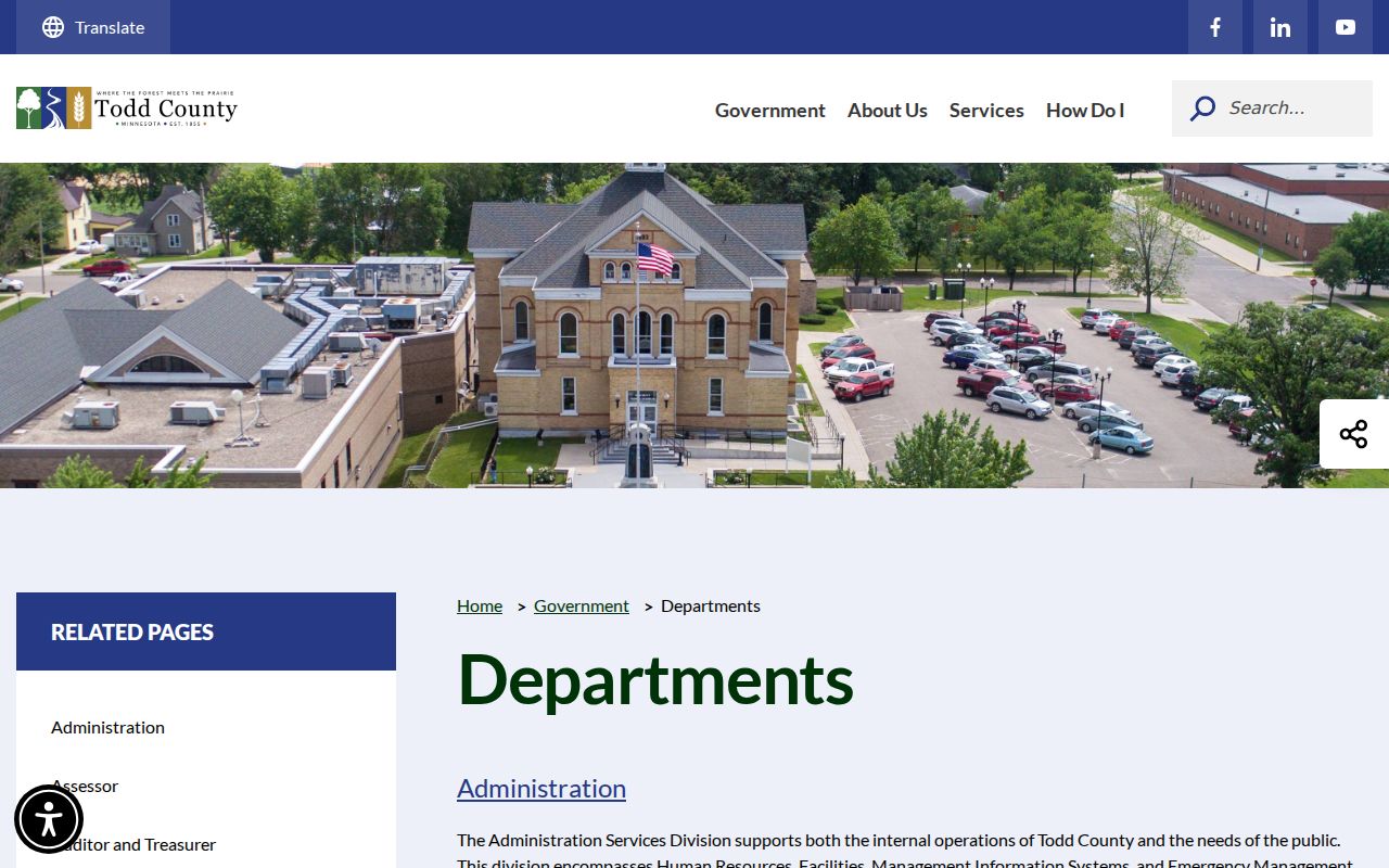 Long Prairie court docket Todd County departments reference