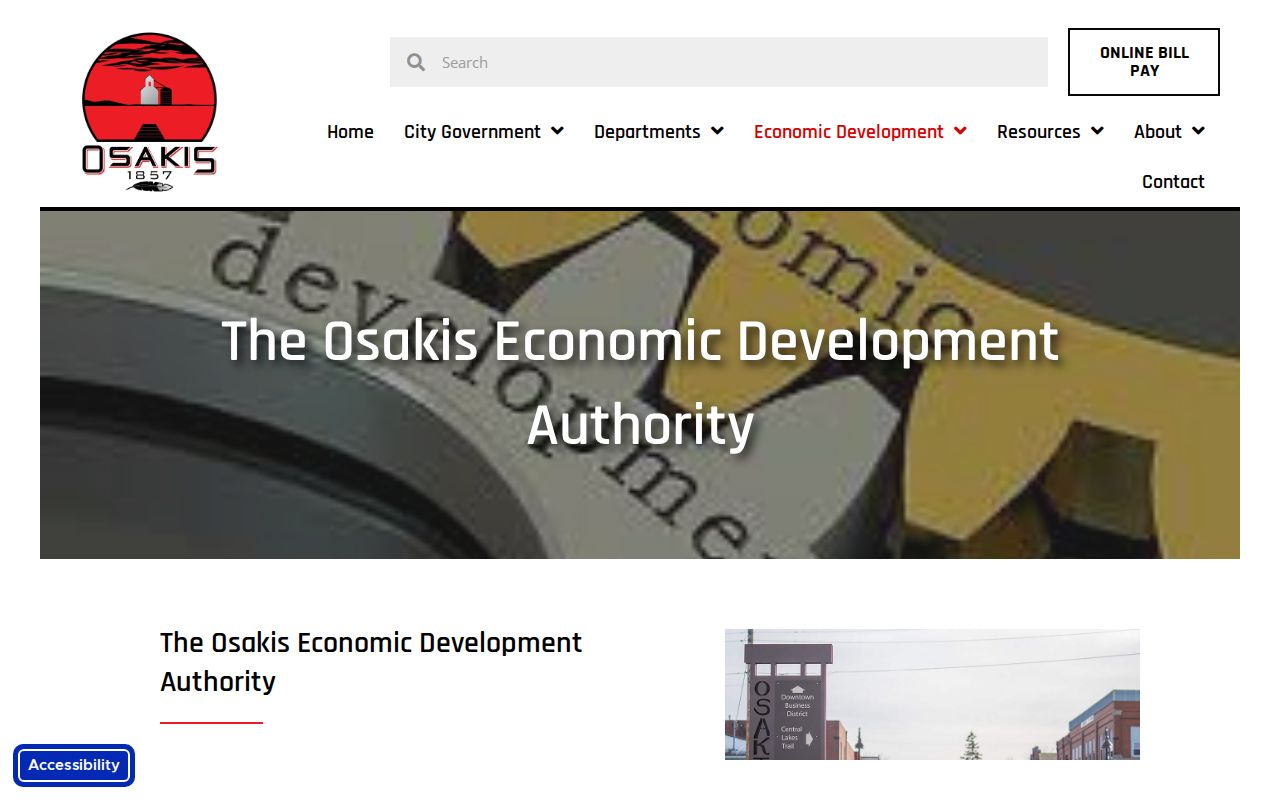 Osakis court docket city economic development and geography context
