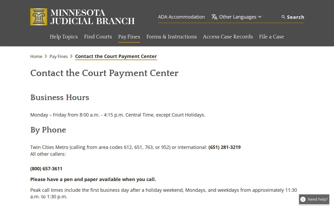 Todd traffic ticket Court Payment Center contact form
